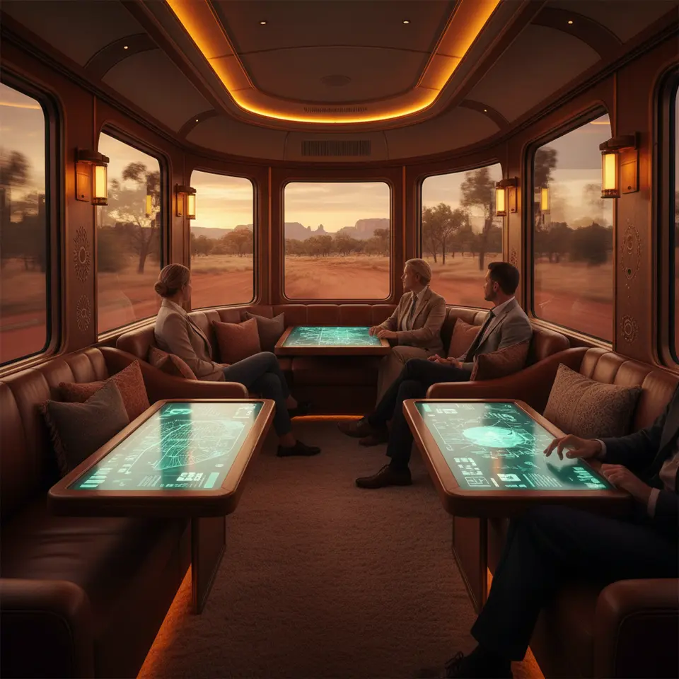 Passengers enjoying the Lounge